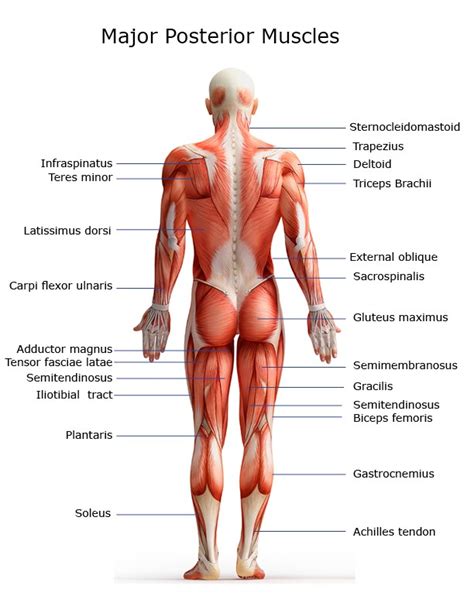 On the posterior side of the arm the extensor muscles, such as the extensor carpi ulnaris and extensor digitorum, act as antagonists to the flexor muscles by extending the hand and fingers. Major Muscles on the Back of the Body