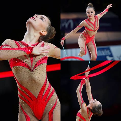 No hubo penalización para ashram al caer su elemento. Dina AVERINA (Russia) ~ Ribbon collage @ Grand Prix Thiais ...