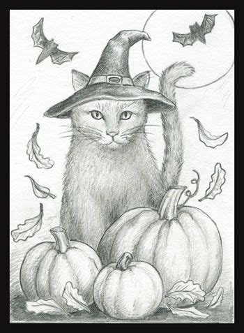 Nothing says halloween like a big, orange pumpkin sitting in the front of your home. ginger with pumpkins | Cat coloring page, Halloween ...