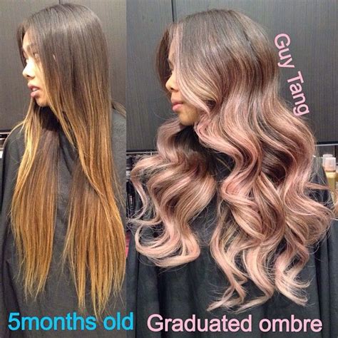 What is ombre hair, and why has it stood the test of time? Soft lilac tones on her creamy blonde graduated ombre ...