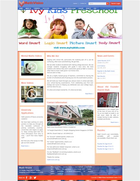 cool Sample Websites for Maths tutors math tuition agency ...