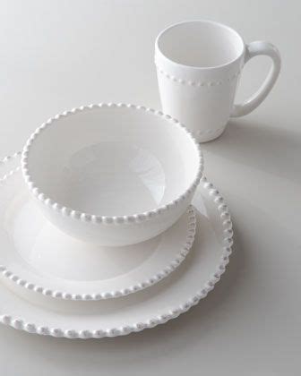 Simple and sturdy with a raised bead pattern, these square dishes contribute a subtle stylishness to your kitchen. 16-Piece Bianca Beaded-Edge Dinnerware | Traditional ...