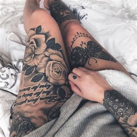 30 best front thigh tattoo designs for women. Thigh tattoos female - Tattoos and permanent makeup