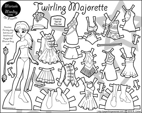 Fairy coloring pages free coloring pages coloring books frozen paper dolls barbie paper dolls reuse old clothes paper dolls clothing little poni coloring pages inspirational. Twirling Majorette: A Printable Paper Doll • Paper Thin ...