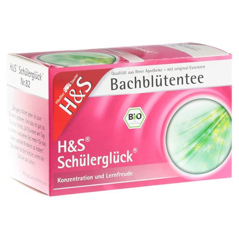 Over the years, as it grew, the company adapted to market developments and customer needs. H&S Bachblüten Schülerglück-Tee Filterbeutel 20x3.0 Gramm ...