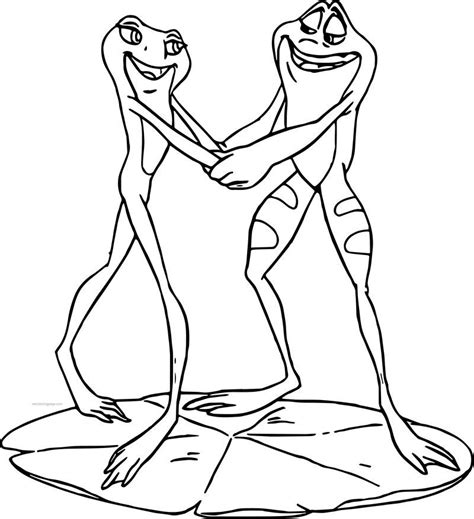 Frosty the snowman coloring book. Disney The Princess And The Frog Couple Dancing Frogs ...