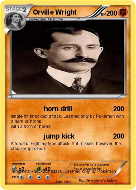 Horn drill deals damage and makes the target faint instantly if the move hits. Pokémon Orville Wright 1 1 - horn drill - My Pokemon Card