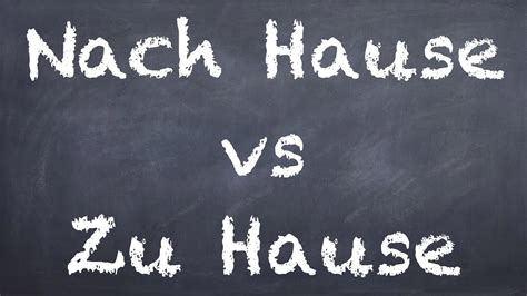 Mit unseren tipps und tricks sind anrufe umsonst. Nach Hause vs Zu Hause - German 1 WS Explanation - Deutsch ...