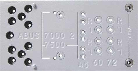 Kostenloser kalender zum ausdrucken mit feiertagen für 2021 und jedes jahr. Bohrschablone ABUS 7000/7500