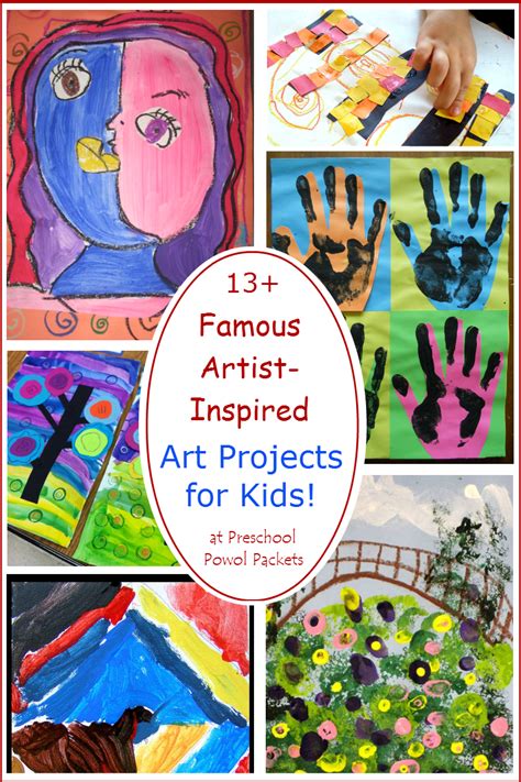 13+ Famous Artists Inspired Art Projects for Kids! | Preschool Powol ...