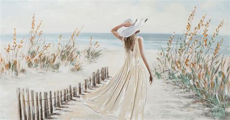 Je suis une bouffeuse de bite, mère au foyeé. Tableau bord de mer avec jeune femme | Tableaux / Toiles ...