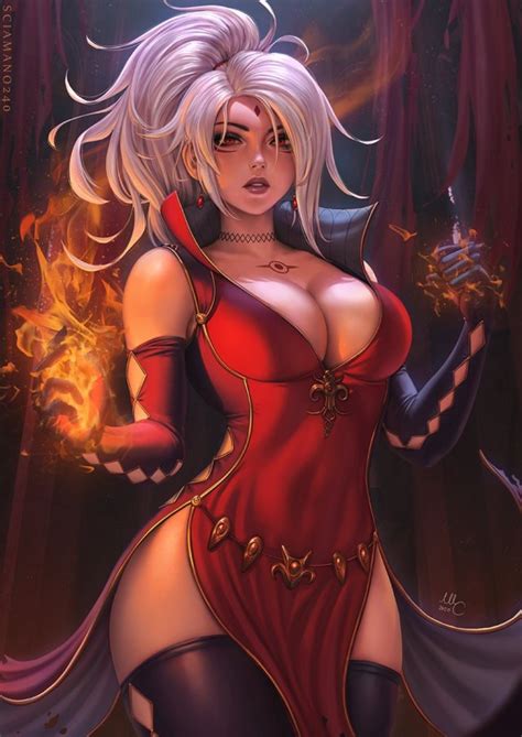 Drawing of nsked anime girls. Amazing fire mage: Original anime girl [digital... (26 Jan 2020)｜Random Anime Arts [rARTs ...