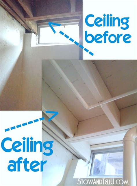 3 gallons and 3 days to paint 543 sqft without renting a pro paint sprayer. Tips for Painting an Exposed Basement Ceiling/ Stow&TellU