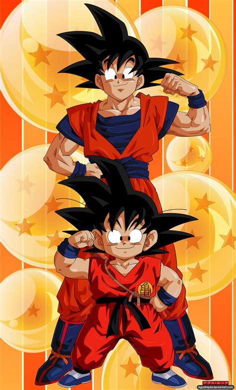This was first broadcast in 1996 as a sequel to the hit dragon ball and dragon ball z. Kid/Adult Goku by agustinlp24 on DeviantArt | Heroes