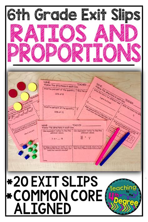 Have them go to goformative. 6th Grade Ratios & Proportions Exit Tickets | Sixth grade ...