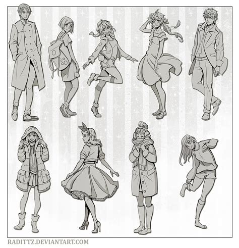 A casual pose for a man standing upright. Various poses in casual clothes by Radittz on DeviantArt