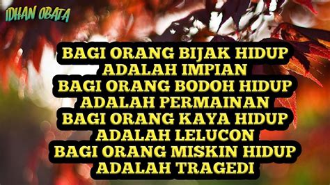 Kata Kata Bijak Nasehat Kehidupan - YouTube