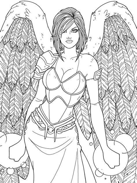 Adult coloring books fantasy 5h7k pinheather habben on. NIKE IX - commission by JamieFayX @ DeviantArt Angel ...