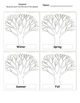 Four seasons tree drawing writing template english german eal. Seasons and Trees Activity by Jessica Steffel | Teachers Pay Teachers