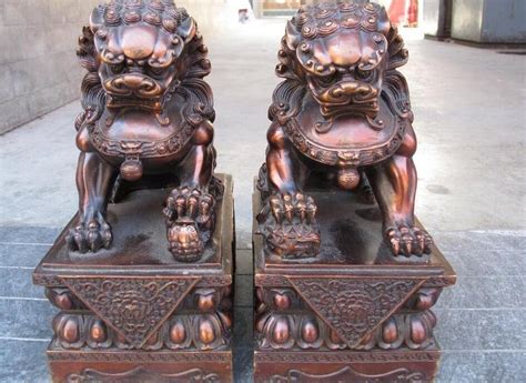 All guardian lion artwork ships choose your favorite guardian lion designs and purchase them as wall art, home decor, phone cases. Chinese Feng Shui Red Bronze Copper Lucky Door Foo Dog ...