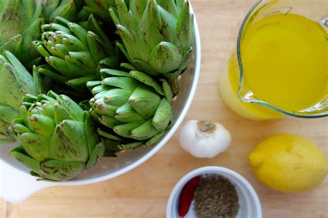 1 hour and 20 mins. Pickled and marinated baby artichoke ingredients ...