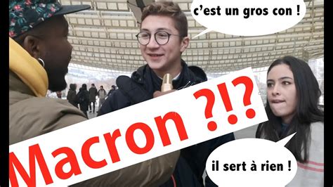 Emmanuel macron a entamé la journée en parlant de formation professionnelle. Macron se fait déglinguer par des passants !!!? - YouTube