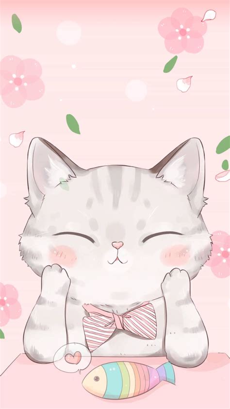 Wallpaper Lucu Kucing Pink - Moa Gambar