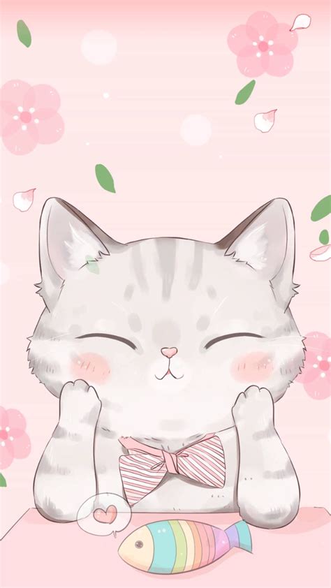 41 wallpaper keren yang akan mempercantik smartphone kamu. Wallpaper Lucu Kucing Pink - Moa Gambar