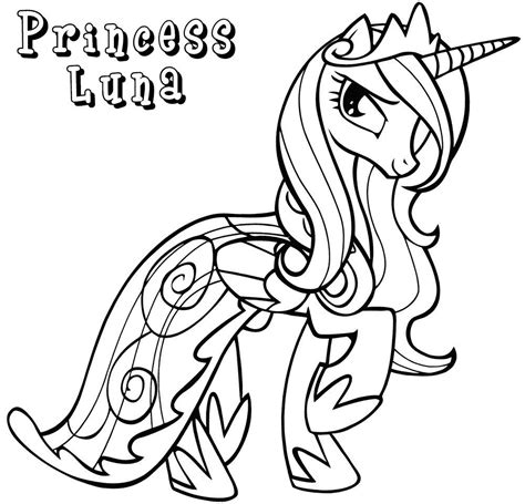 Luna is the princess of the night and tasked with raising and lowering the moon. Princess Luna Coloring Pages | Coloring pages, Cute ...