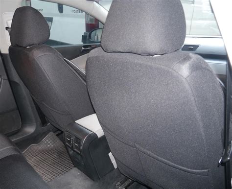 Brasilia black fabric and stitching seat covers. Car seat covers protectors for Citroën C4 Cactus No3