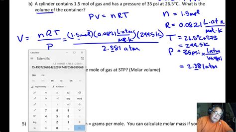 P is pressure, v is volume, n is the number of moles, and t is temperature. chapter 11 the ideal gas law - YouTube