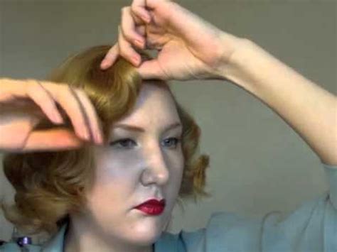 Choppy salt and pepper hair. Easy 40s - 50s Short Hair Do Using Rollers - YouTube