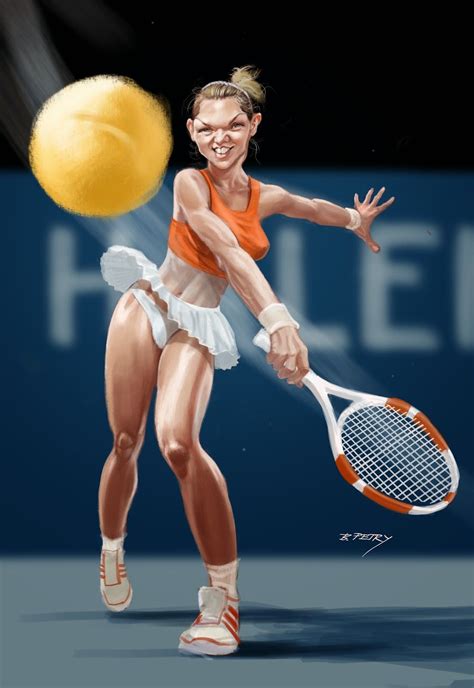 Simona halep reached the french open final twice before lifting the trophy in 2018. simona halep #MuscleGirls | Caricature, Tennis players ...