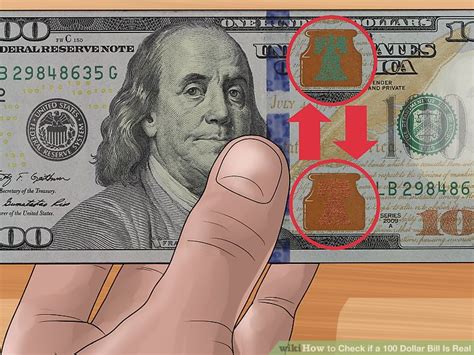 If you hold the bill up to a light, the franklin image will appear. 3 Ways to Check if a 100 Dollar Bill Is Real - wikiHow