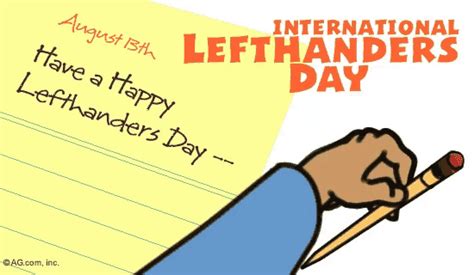 I get irrationally excited when i meet another lefty. Happy Left Handers Day International Left Handers Day GIF ...