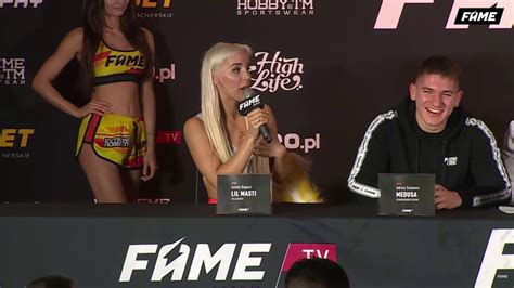 Odnosi się ona do gali fame mma, która odbyła się 22 czerwca 2019 r. NAJLEPSZY MOMENT - FAME MMA 4 - KONFERENCJA lil Masti VS ...