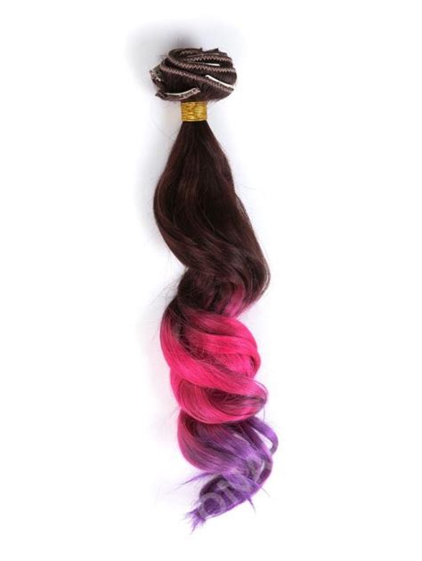 99 ($3.80/count) get it as soon as tue, jan 19. Brown to Pink to Purple Colorful Clip In Hair Extensions ...