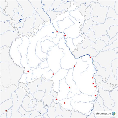 Große karte der laminierten wand. StepMap - Rheinland-Pfalz - Landkarte für Deutschland