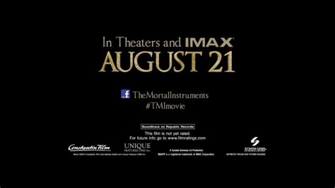 Now playing in theaters and vod in the us (september 23 in the uk). 'Mortal Instruments: City of Bones' Available at IMAX ...