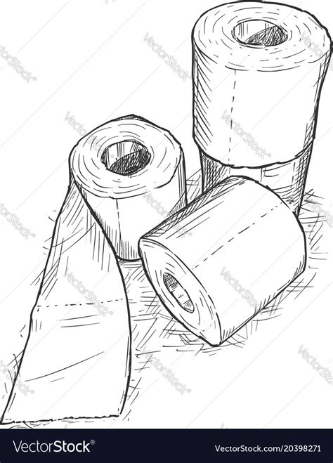 In reality, they are the existential threat… Hand drawing rolls toilet paper Royalty Free Vector Image