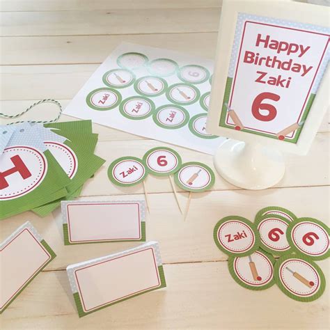 Fear not, engagement party planner. cricket personalised party decorations pack by the humble ...