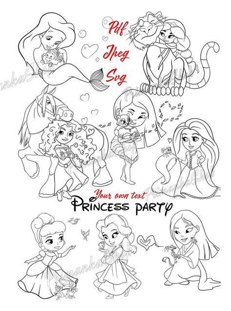 We did not find results for: Coloring PDF. 8 Baby Princesses Merida Mermaid Belle girls ...