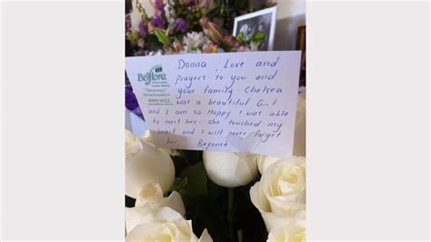 This really tells a story. Beyonce remembers Chelsea with condolence flowers ...