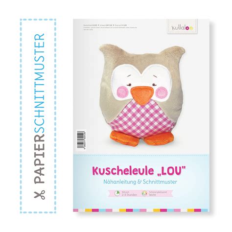 Finden sie eine sehr große auswahl an stoffen als meterware, kurzwaren und nähmaschinen online! Nähanleitung Eule: Papierschnittmuster "LOU" | kullaloo