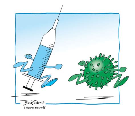 Vaccines approved for use and in clinical trials. Caricature, 17 septembre 2020