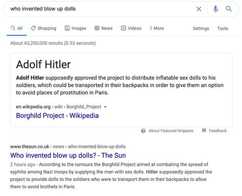 Sadly, the the hoax appears to have originated with an undated post by an alleged journalist named norbert lenz, who hasn't published. 'Stop What You Are Doing Google Who Invented Blow Up Dolls ...
