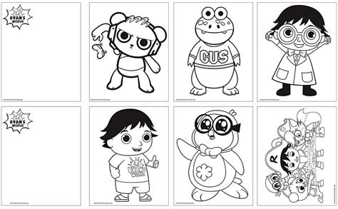 This cute coloring page is great for kids, babies, children or toddlers. Free Printable Ryan's World Characters Coloring Pages ...