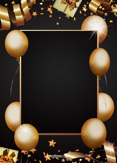 Raise a toast and celebrate your loved one's birthday with a black and metallic gold foil balloon. Pin on Vertical Background Wallpaper（Free design）