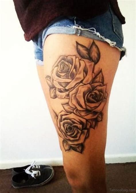 Thigh tattoos are very popular in the female world. 74 Superb Rose Tattoos On Thigh