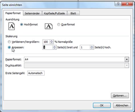 Ich habe in excel eine tabelle erstellt. In Excel Seite skalieren - alles auf einer Seite drucken ...